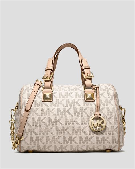 michael kors grayson medium chain signature satchel|Michael Kors carine large satchel.